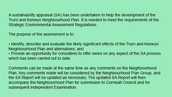 Sa Example SA-text | The Truro and Kenwyn Neighbourhood Plan